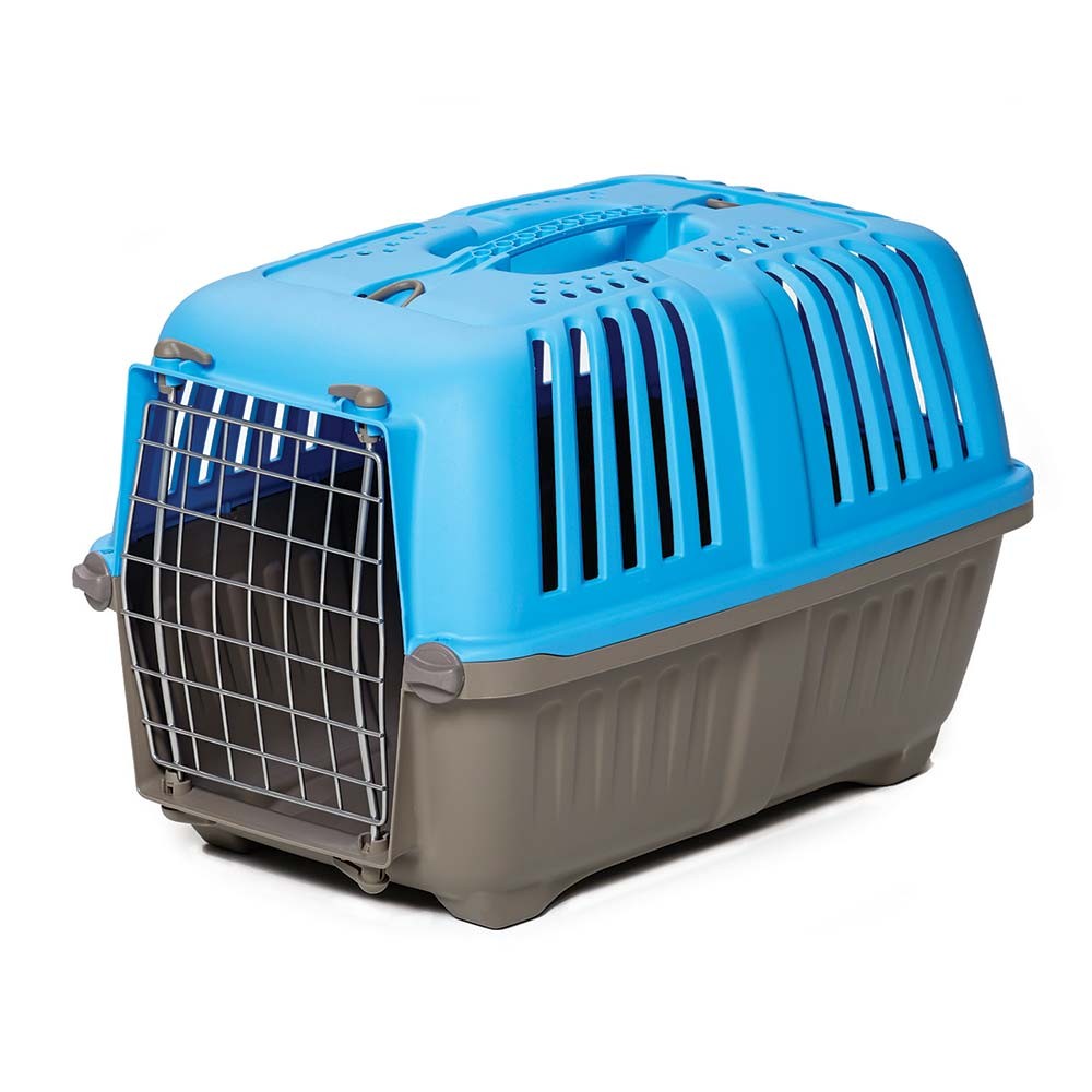 Midwest Blue 21.875" x 14.25" x 14.25" Spree Plastic Pet Carrier