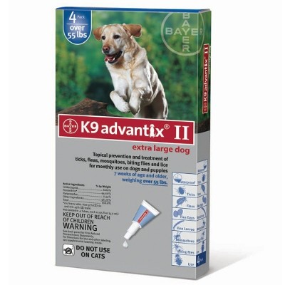 Dogs Over 55 lbs4 Month Supply Advantix Flea and Tick Control