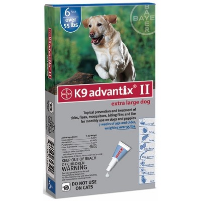 Dogs Over 55 lbs 6 Month Supply Advantix Flea and Tick Control