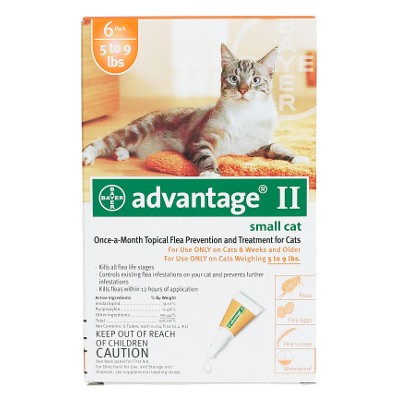 Advantage Flea Control for Cats 1-9 lbs 6 Month Supply - ORANGE-