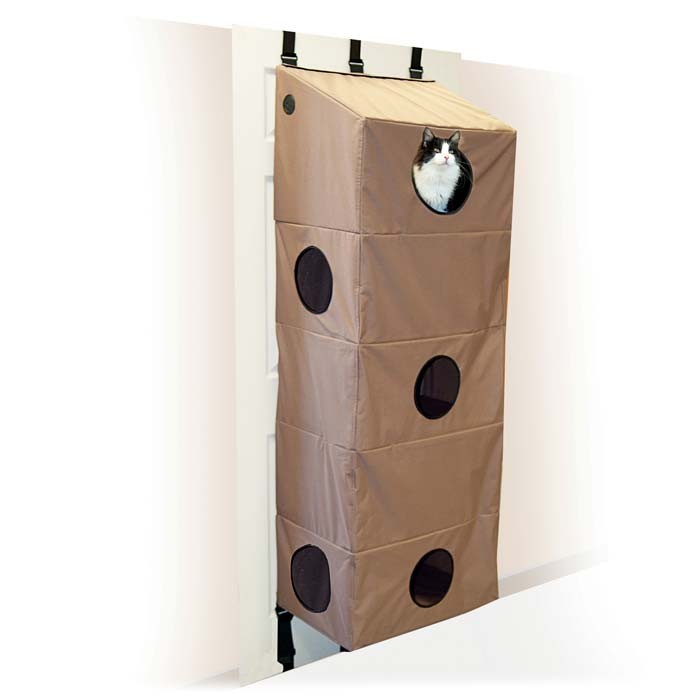 K&H Pet Products Hangin Cat Condo Small Tan 16" x 16" x 65" – KH